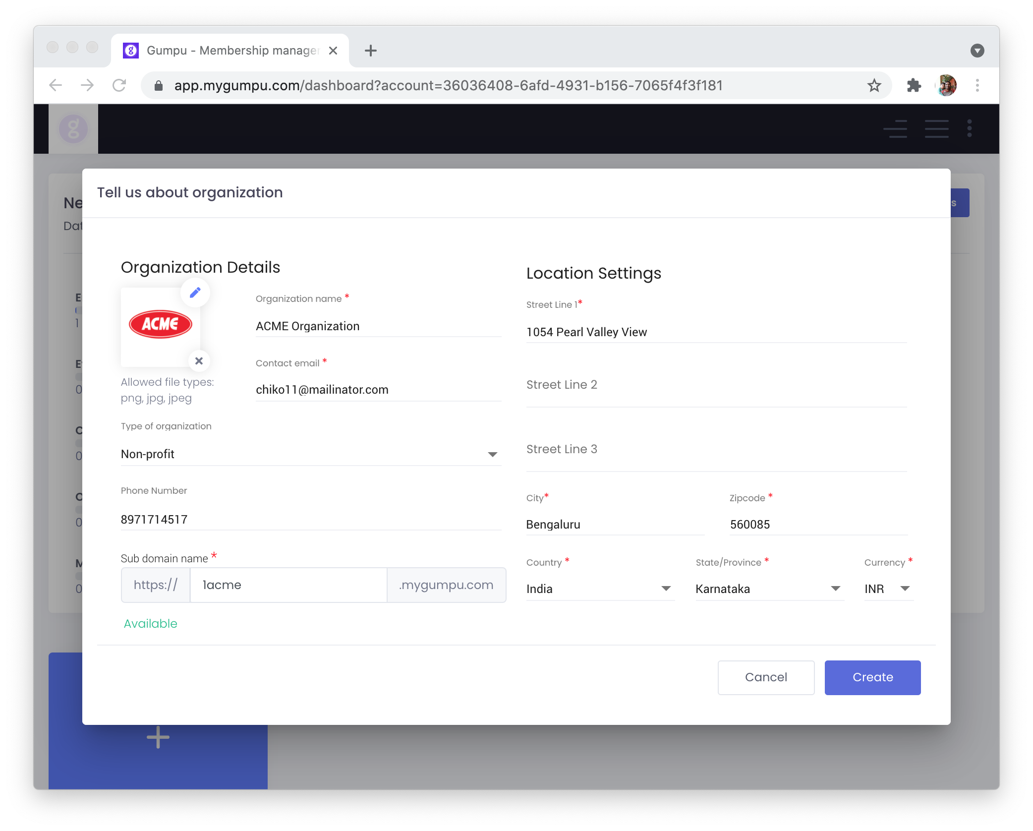 Account Dashboard